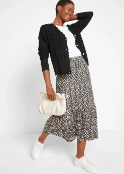 Gilet court en maille ajourée