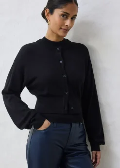 Gilet court en maille coton et soie