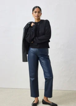 Gilet court en maille coton et soie