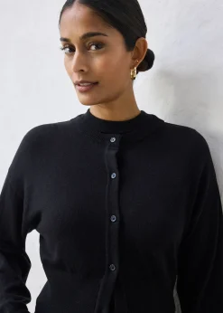 Gilet court en maille coton et soie