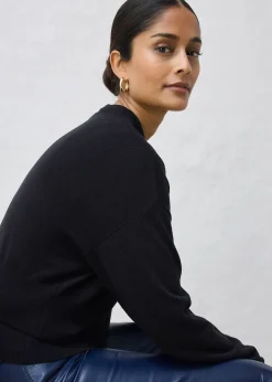 Gilet court en maille coton et soie