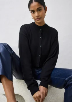 Gilet court en maille coton et soie