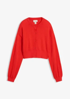 Gilet court en maille coton et soie