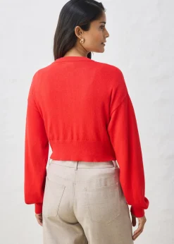 Gilet court en maille coton et soie