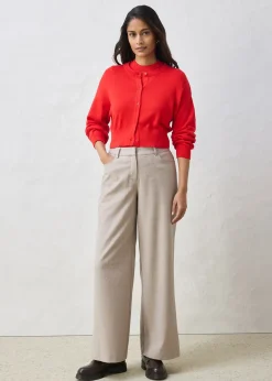 Gilet court en maille coton et soie