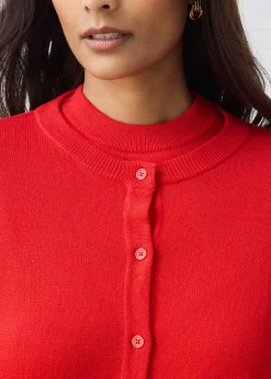 Gilet court en maille coton et soie