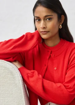 Gilet court en maille coton et soie