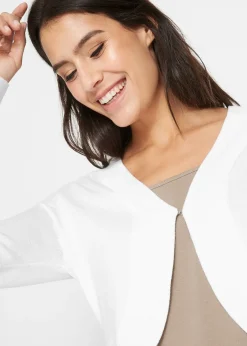 Gilet court en maille de viscose mélangée