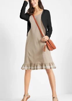 Gilet court en maille de viscose mélangée