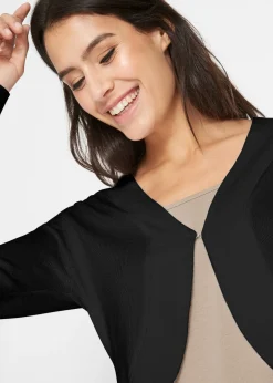 Gilet court en maille de viscose mélangée