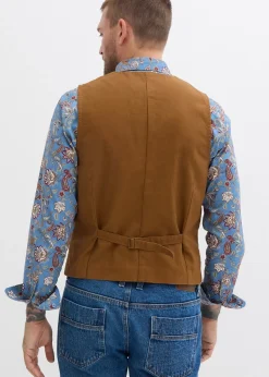 Gilet de costume en toile de coton