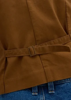 Gilet de costume en toile de coton