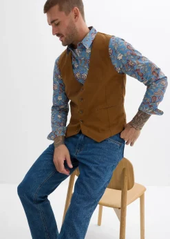 Gilet de costume en toile de coton