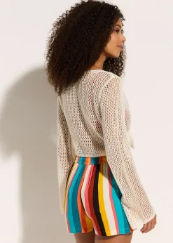 Gilet de plage transparent, aspect crochet