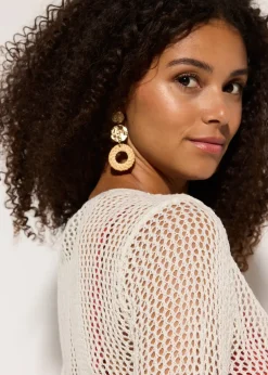 Gilet de plage transparent, aspect crochet