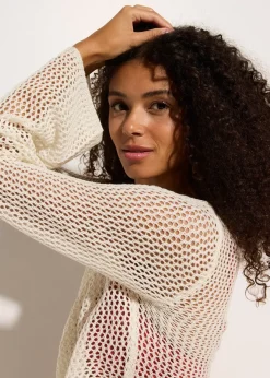 Gilet de plage transparent, aspect crochet