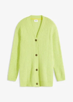 Gilet doux en grosse maille de laine mélangée