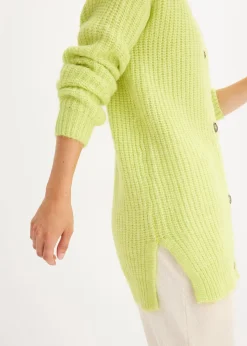 Gilet doux en grosse maille de laine mélangée