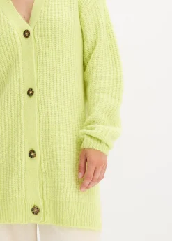 Gilet doux en grosse maille de laine mélangée