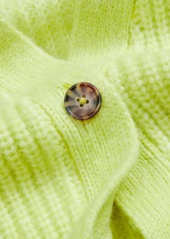 Gilet doux en grosse maille de laine mélangée