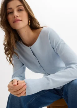 Gilet en fine maille à col rond