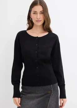 Gilet en fine maille à col rond