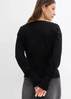 Gilet en fine maille à col rond