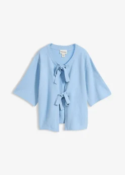 Gilet en fine maille à nouettes