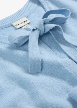 Gilet en fine maille à nouettes