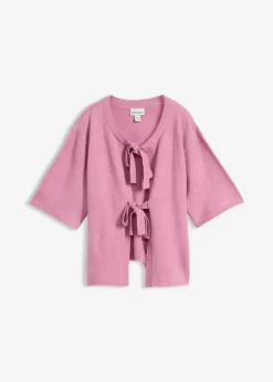 Gilet en fine maille à nouettes