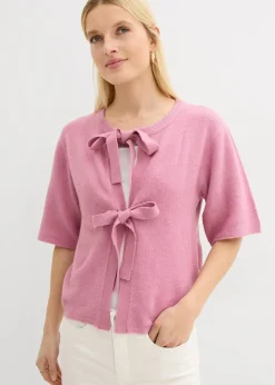 Gilet en fine maille à nouettes