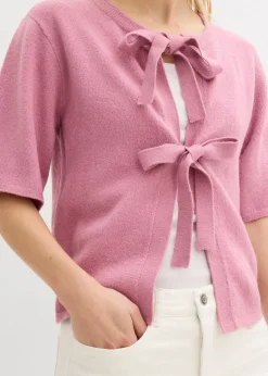 Gilet en fine maille à nouettes