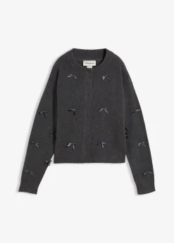 Gilet en fine maille avec petits nœuds