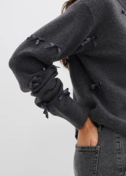 Gilet en fine maille avec petits nœuds