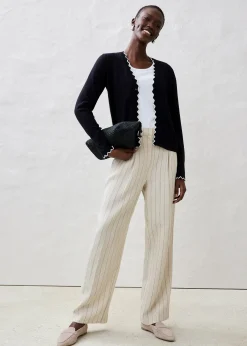 Gilet en fine maille contenant de la soie