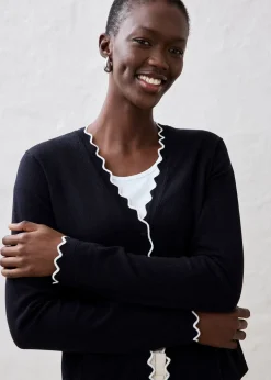 Gilet en fine maille contenant de la soie