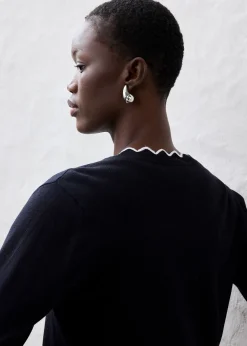 Gilet en fine maille contenant de la soie