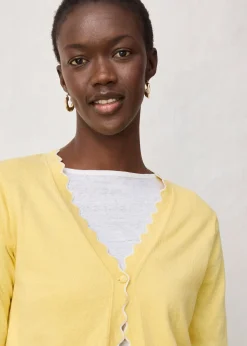 Gilet en fine maille contenant de la soie