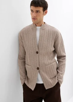 Gilet en fine maille côtelée