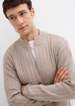 Gilet en fine maille côtelée