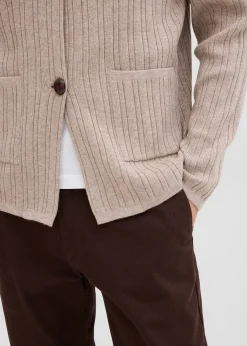 Gilet en fine maille côtelée