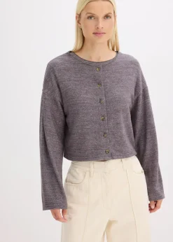 Gilet en fine maille côtelée