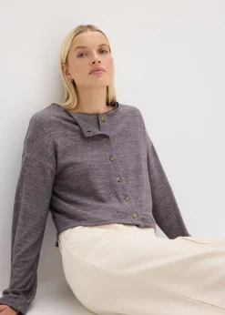 Gilet en fine maille côtelée