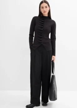 Gilet en fine maille de viscose mélangée