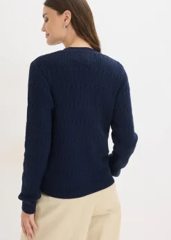 Gilet en fine maille de viscose mélangée