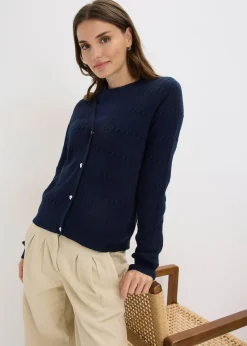 Gilet en fine maille de viscose mélangée