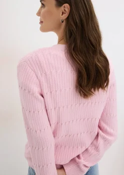 Gilet en fine maille de viscose mélangée