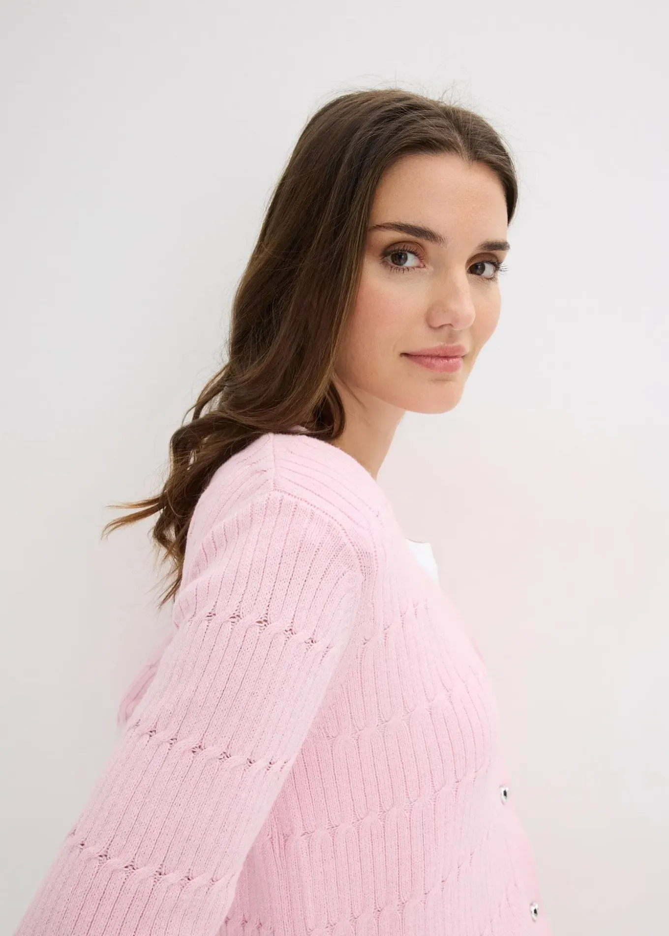 Gilet en fine maille de viscose mélangée