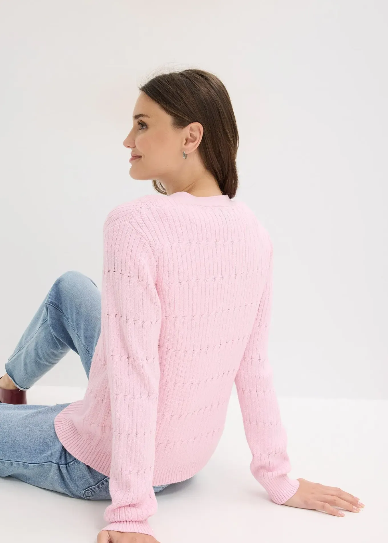 Gilet en fine maille de viscose mélangée