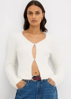 Gilet en fine maille poilue